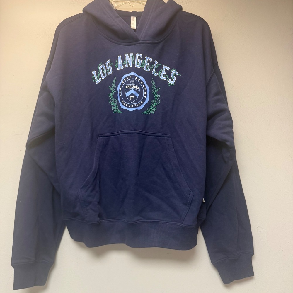 Fabletics Hoodie Womens L Navy Excellent Los Angeles Graphic LS2457864-8963